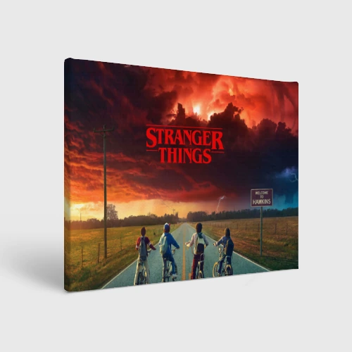 Холст прямоугольный Stranger things Очень странные дела