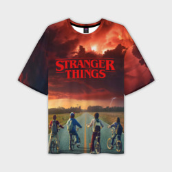 Мужская футболка oversize 3D Stranger things Очень странные дела