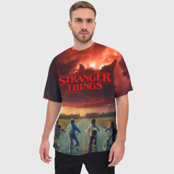 Мужская футболка oversize 3D Stranger things Очень странные дела - фото 2