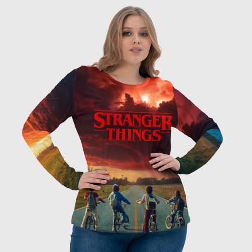 Женский лонгслив 3D Stranger things Очень странные дела, цвет 3D печать - фото 6