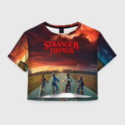 Женская футболка Crop-top 3D Stranger things Очень странные дела