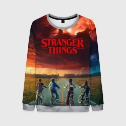 Мужской свитшот 3D Stranger things Очень странные дела