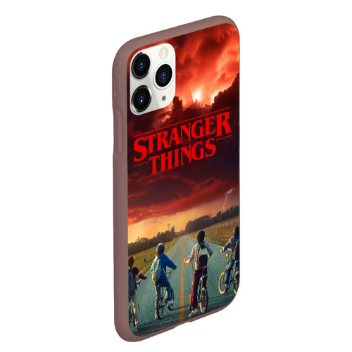 Чехол для iPhone 11 Pro Max матовый Stranger things Очень странные дела, цвет коричневый - фото 3