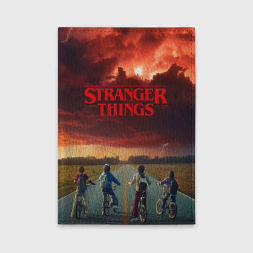 Обложка для автодокументов Stranger things Очень странные дела, цвет черный