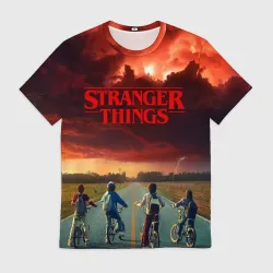 Мужская футболка 3D Stranger things Очень странные дела