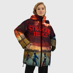 Женская зимняя куртка Oversize Stranger things Очень странные дела - фото 2