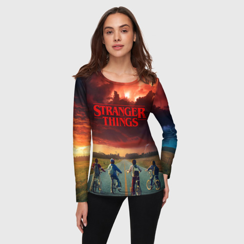 Женский лонгслив 3D Stranger things Очень странные дела, цвет 3D печать - фото 3