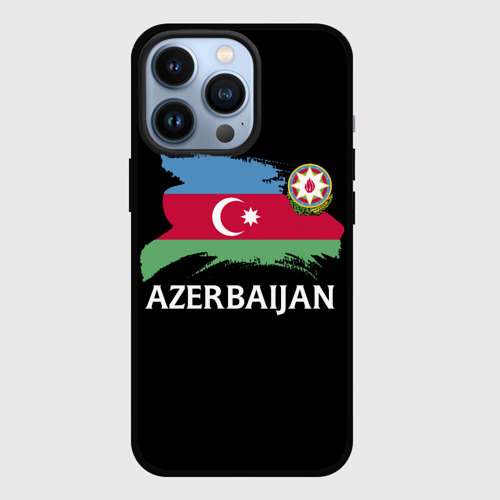 Чехол для iPhone 13 Pro с принтом Азербайджан, вид спереди №1