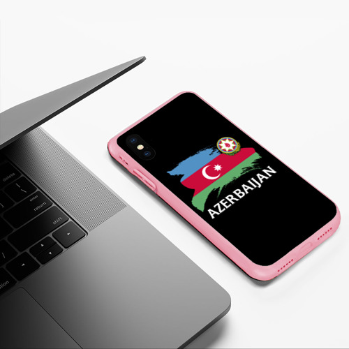 Чехол для iPhone XS Max матовый Азербайджан, цвет баблгам - фото 5