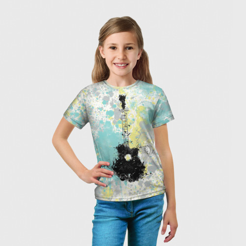 Детская футболка 3D Гитарист, цвет 3D печать - фото 5