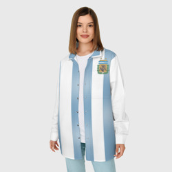 Женская рубашка oversize 3D Аргентина ЧМ 2018 - фото 2