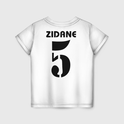 Детская футболка с принтом Zidane ретро, вид сзади №1