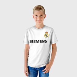 Футболка с принтом Zidane ретро для ребенка, вид на модели спереди №2. Цвет основы: белый