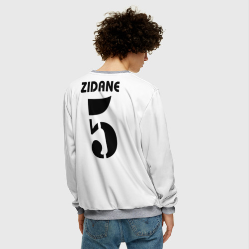 Мужской свитшот 3D Zidane ретро, цвет меланж - фото 4