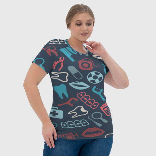 Женская футболка 3D с принтом Стоматолог, фото #4
