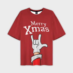 Merry Xmas - Santa's hand – Мужская футболка oversize 3D с принтом купить со скидкой в -50%