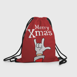 Merry Xmas - Santa's hand – Рюкзак-мешок 3D с принтом купить со скидкой в -25%