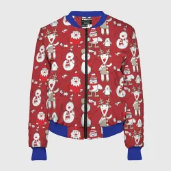 Женский бомбер 3D Новый год