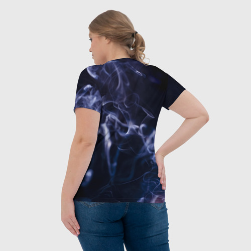 Женская футболка 3D с принтом Манчестер Сити, вид сзади #2