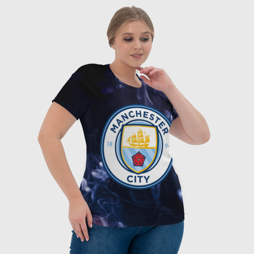 Женская футболка 3D с принтом Манчестер Сити, фото #4