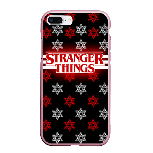 Чехол для iPhone 7Plus/8 Plus матовый Свитер Stranger Things Dark, цвет розовый