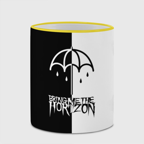 Кружка с полной запечаткой Bring Me the Horizon, цвет Кант желтый - фото 4