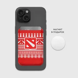 Картхолдер Magsafe магнитный Свитер Dota 2 новогодний - фото 2