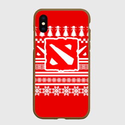 Чехол для iPhone XS Max матовый Свитер Dota 2 новогодний