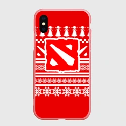 Чехол для iPhone XS Max матовый Свитер Dota 2 новогодний