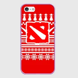 Чехол для iPhone 5/5S матовый Свитер Dota 2 новогодний