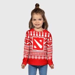 Детский лонгслив 3D Свитер Dota 2 новогодний - фото 2