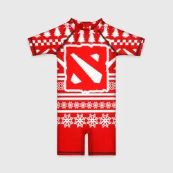 Детский купальный костюм 3D Свитер Dota 2 новогодний