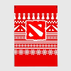 Постер Свитер Dota 2 новогодний