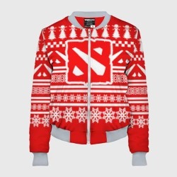 Женский бомбер 3D Свитер Dota 2 новогодний