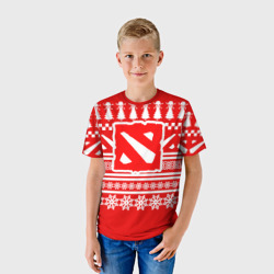 Детская футболка 3D Свитер Dota 2 новогодний - фото 2