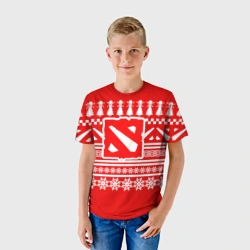 Детская футболка 3D Свитер Dota 2 новогодний - фото 2