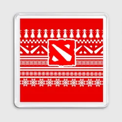 Магнит 55*55 Свитер Dota 2 новогодний