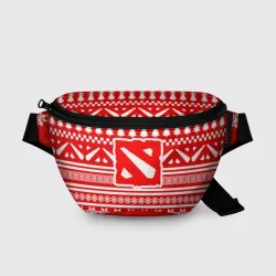 Поясная сумка 3D Свитер Dota 2 новогодний