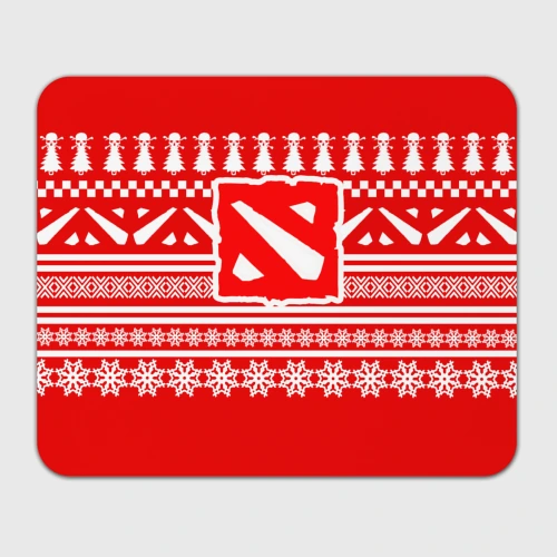 Прямоугольный коврик для мышки Свитер Dota 2 новогодний