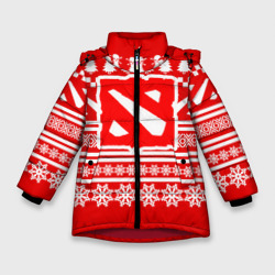 Зимняя куртка для девочек 3D Свитер Dota 2 новогодний