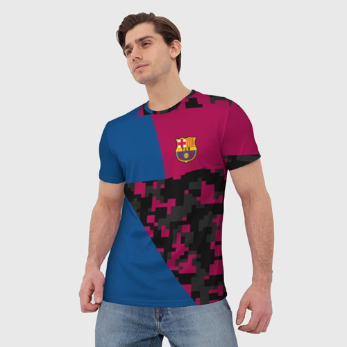 Мужская футболка 3D FC Barca 2018 Creative uniform, цвет 3D печать - фото 3