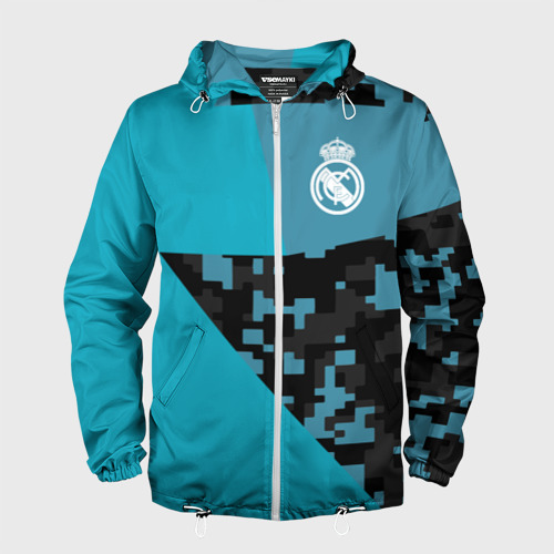 Мужская ветровка 3D Real Madrid 2018 Sportwear, цвет белый