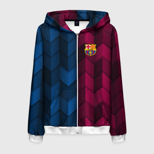 Мужская толстовка 3D на молнии FC Barca 2018 Creative uniform