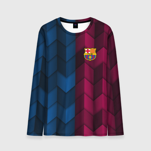 Мужской лонгслив 3D FC Barca 2018 Creative uniform, цвет 3D печать