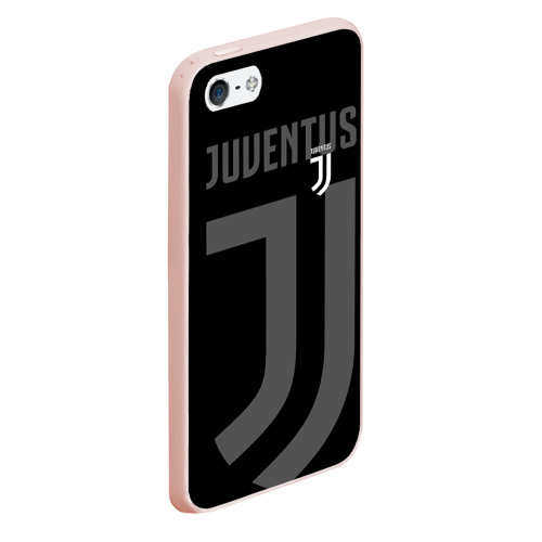 Чехол для iPhone 5/5S матовый Juventus 2018 Original, цвет светло-розовый - фото 3