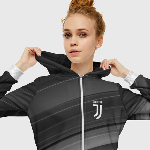 Женская толстовка 3D на молнии Juventus 2018 Original, цвет белый - фото 5