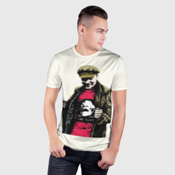 Мужская футболка 3D Slim Ленин - фото 2