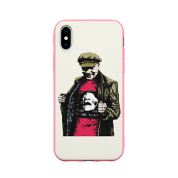 Чехол для iPhone X матовый Ленин