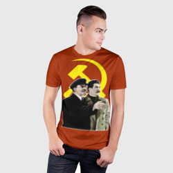 Мужская футболка 3D Slim Ленин Сталин - фото 2