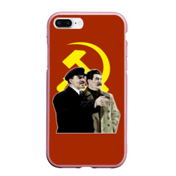 Чехол для iPhone 7Plus/8 Plus матовый Ленин Сталин